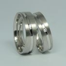 Bílé zlato š. 4,4 a 5 mm s diamantem